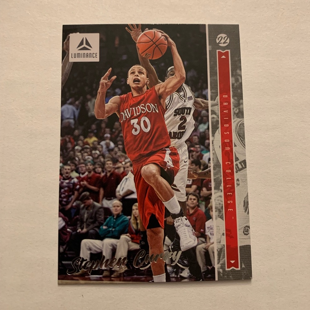 2022 Panini Chronicles Luminance Draft Picks Stephen Curry Davidson University
